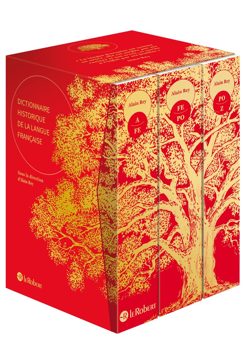 Dictionnaire historique de la langue française, l'édition ultime - Coffret compact 3 volumes - rouge