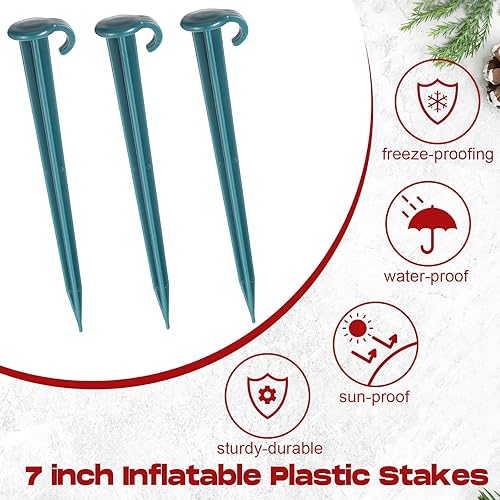 Miniatura 3 de Estacas inflables de plástico de 7 pulgadas para patio, estacas de plástico resistentes para tienda de campaña, estacas de jardín de repuesto