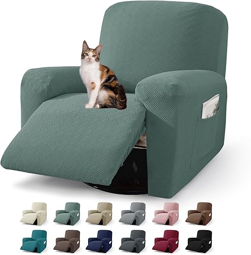 Miniatura 26 de JIVINER 5 Piezas Fundas Elásticas para Sofá Reclinable Funda para Sofá Reclinable con Parte Inferior Elástica Jacquard Ajustada Reclinable Funda