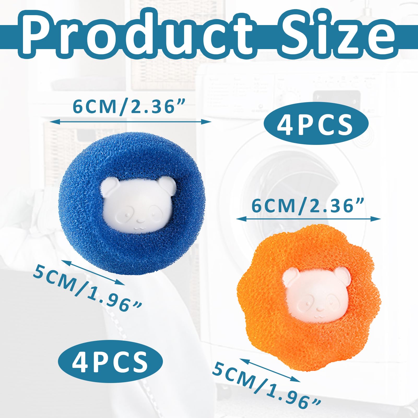 Nouveau Non DéballéBoule Anti Poil Machine à Laver, épilateur Pour