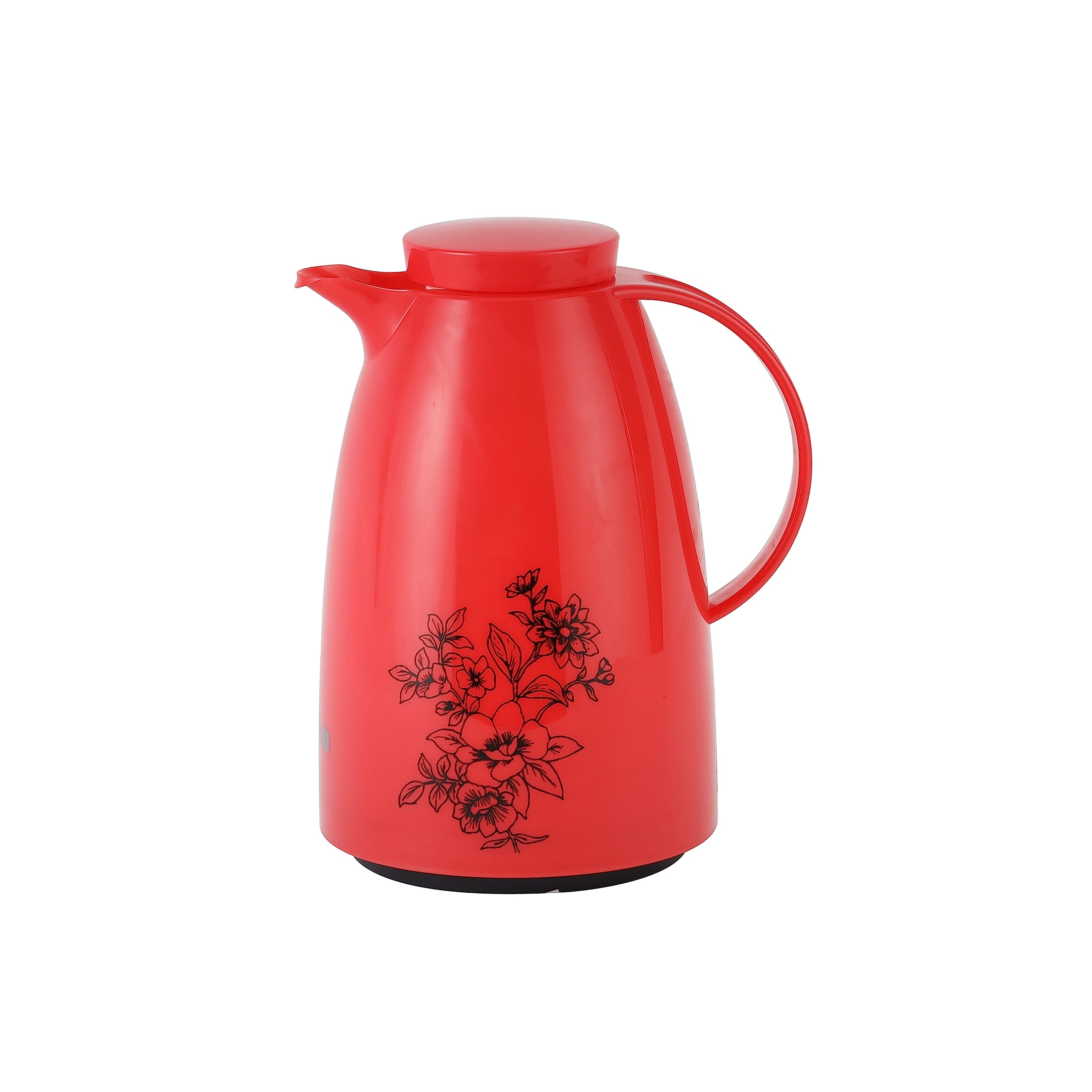 Royalford Jenna 1 L Vacuum Flask- RF11758 With Pink Glass Inner and Vacuum Insulated Keeps Your Drinks Hot or Cold, Asbestos-Free and Hygienic Leak-Proof and Portable Design Suitable Outdoor Use Red