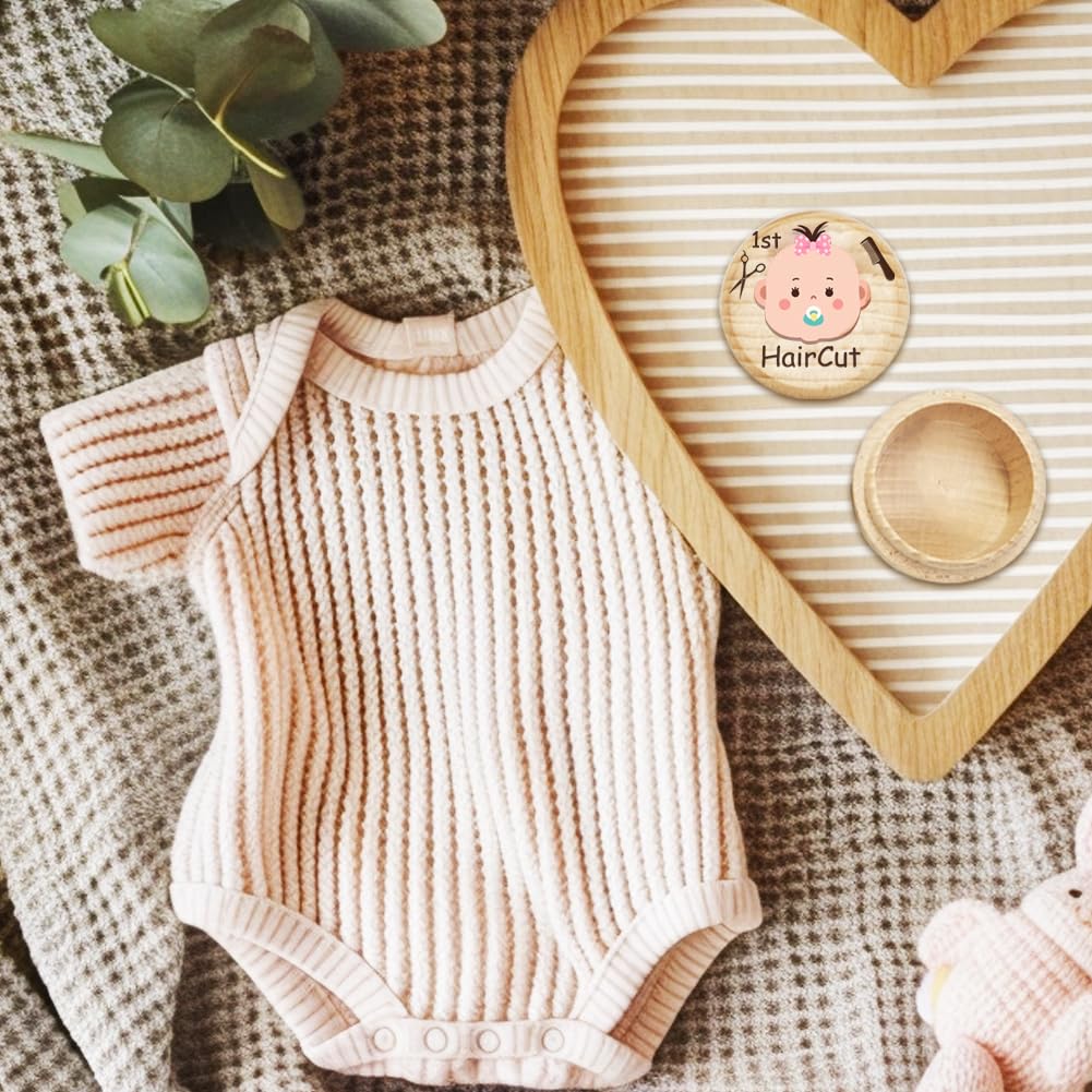 Scatola Ricordi In Legno Per Primi Capelli - Souvenir Carino Per Baby Shower E Compleanni - Foto 7