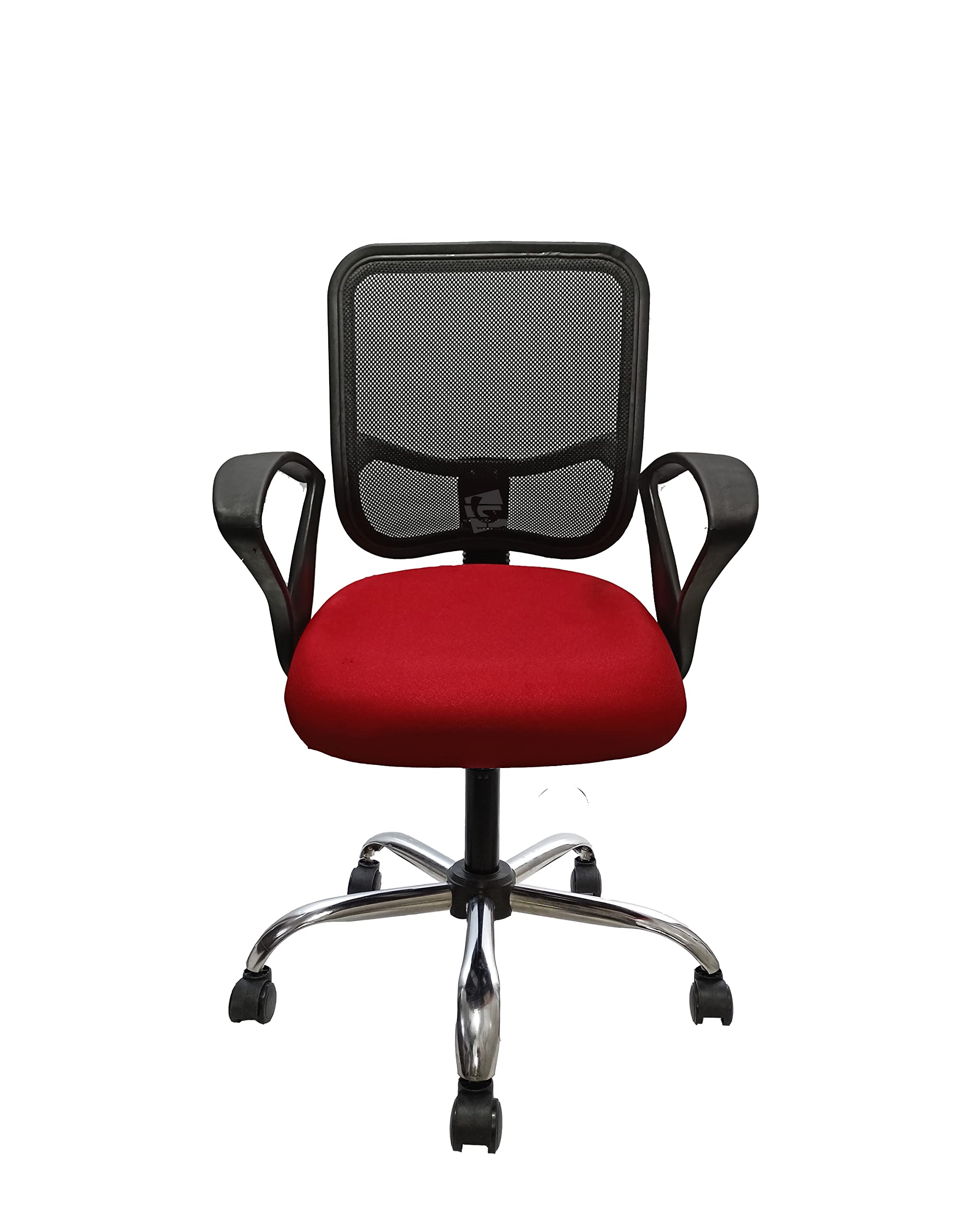 VIZOLT ; Simply Comfort! Royal Mid Back Suitable from Office & Home,Study Chair in mesh with Comfortable arm(Red)