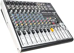 AMW M10 FX v3 Mesa de Som 10 Canais 99 Efeitos DSP Interface de Áudio Independente 2x2 USB Sub Out Eq