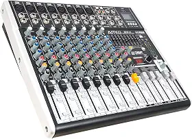 AMW M10 FX v3 Mesa de Som 10 Canais 99 Efeitos DSP Interface de Áudio Independente 2x2 USB Sub Out Eq