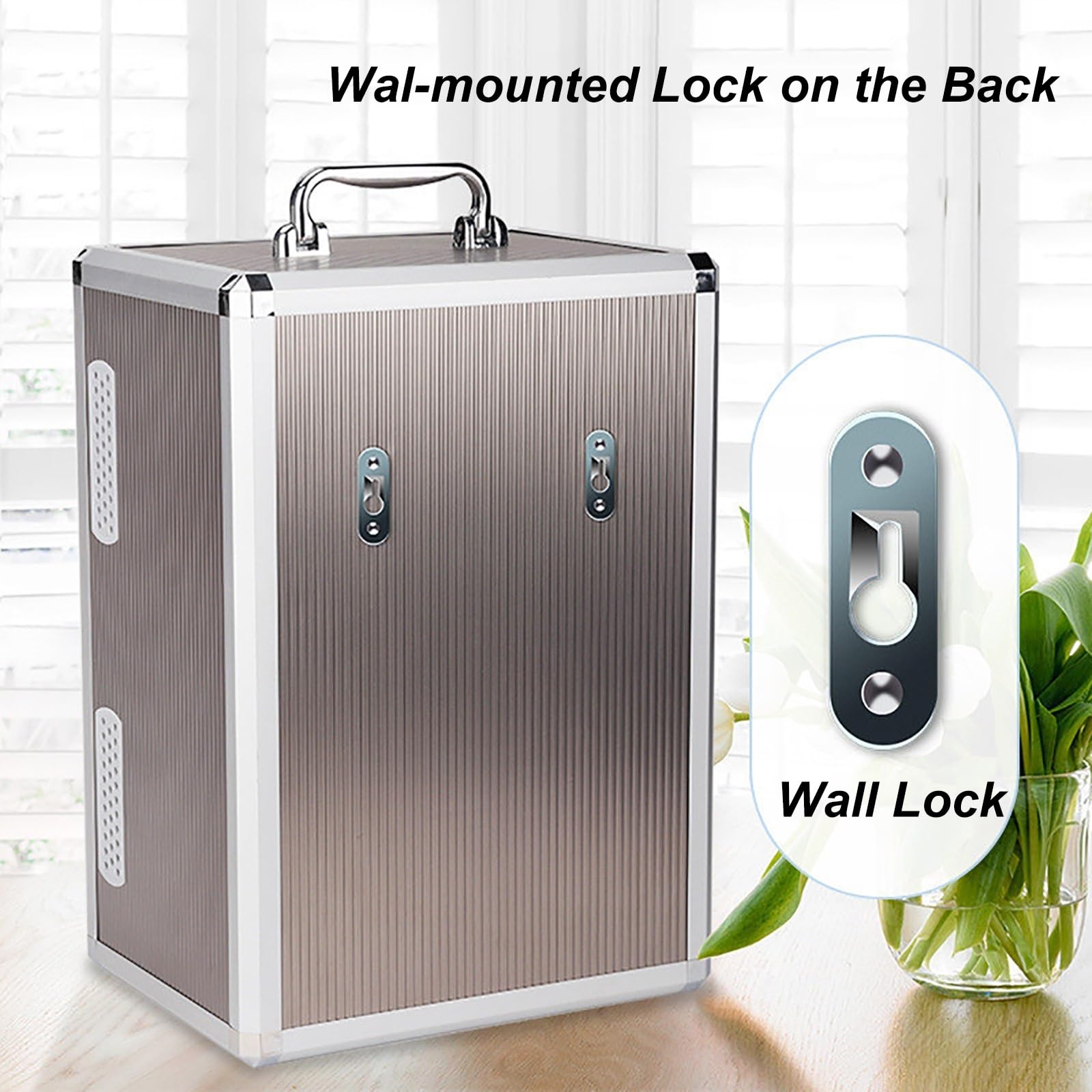 Caja de Almacenamiento portátil para teléfono Nizer, Transparente, para aulas y oficinas, gabinete para Dispositivos móviles, diseño Compacto, Uso Diario!