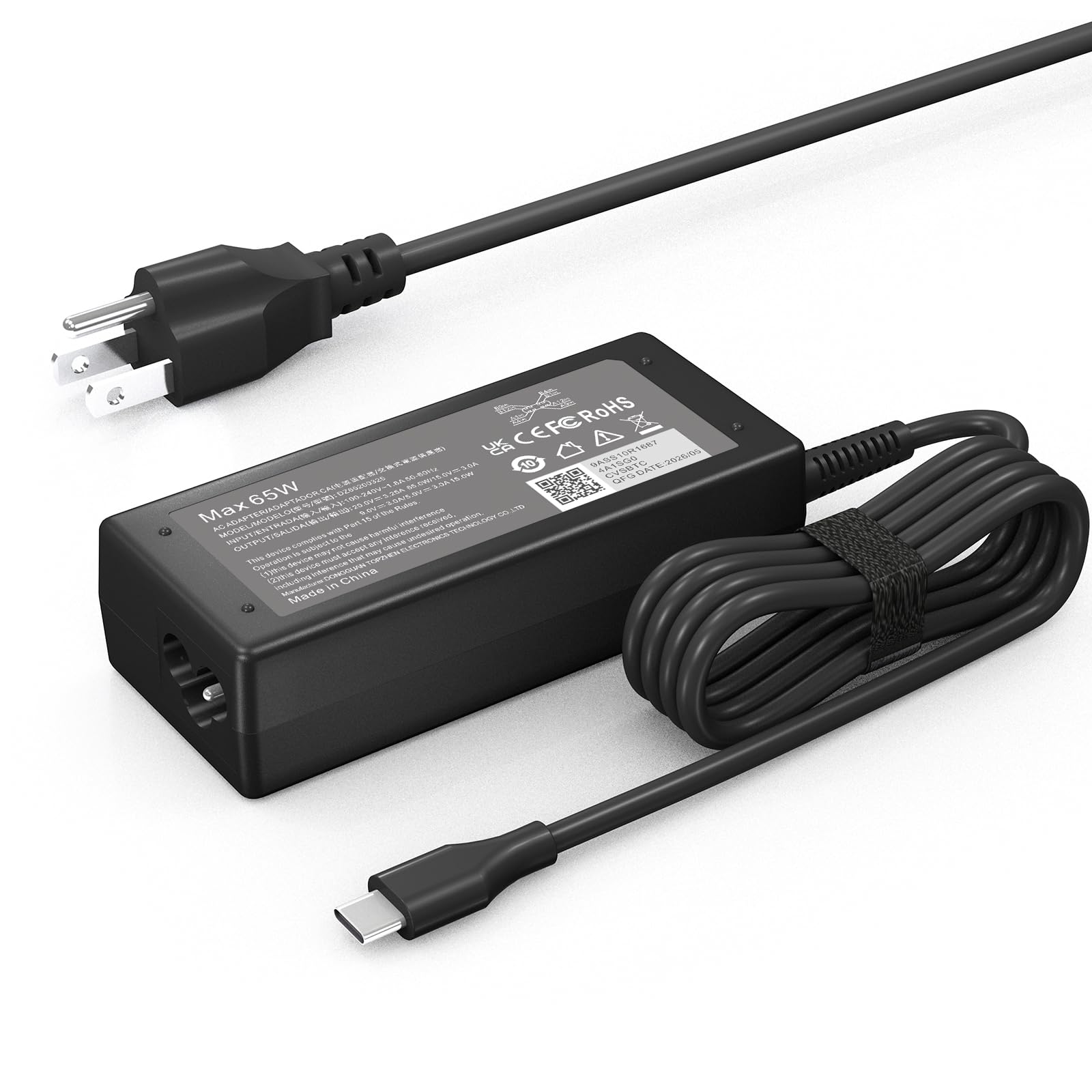 Photo 1 of 65W USB C Laptop Charger Compatible with HP Chromebook/Lenovo/Dell/Acer and More Chromebook Type C Power Cord