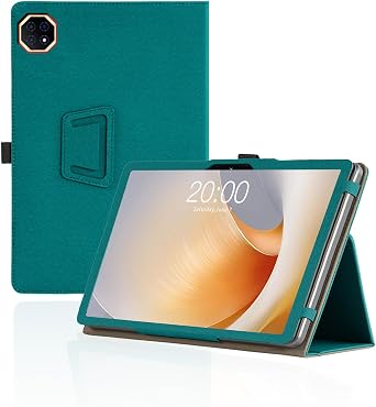 for Teclast T65 Plus 13.4 Inch Android Tablet Case,BOVUGAC Folding Stand Protective Cover with Pencil Holder and Wrist Strap,Full Protection, Premium PU,Scratch ResistantGreen