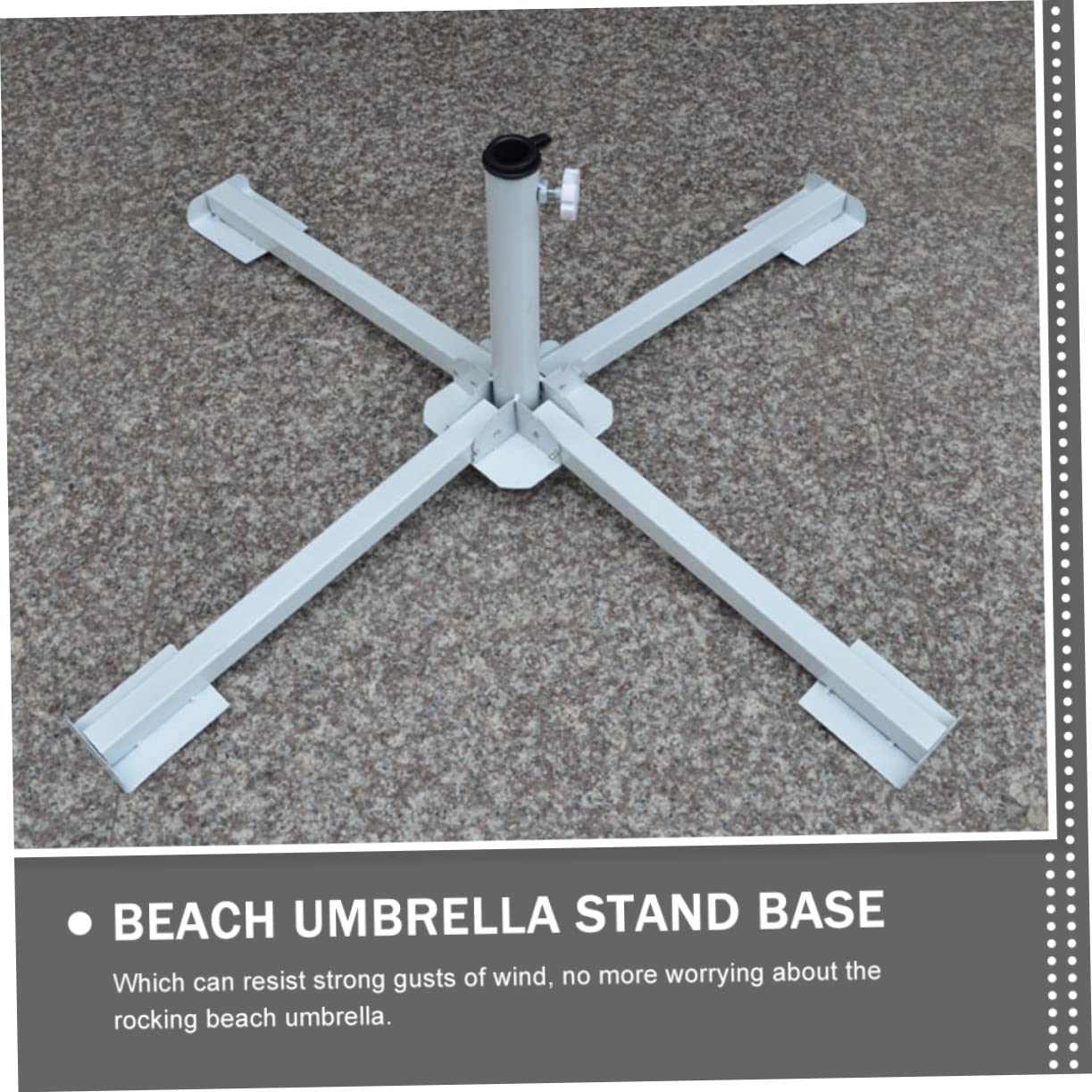 TOYANDONA 2 Pièces Porte-Parapluie Base du Parapluie Stand De Parapluie Petit Parapluie Parasol Pied De Parasol Parasols De Terrasse Patio Rester Parasol De Jardin De Plein Air Blanche Acier