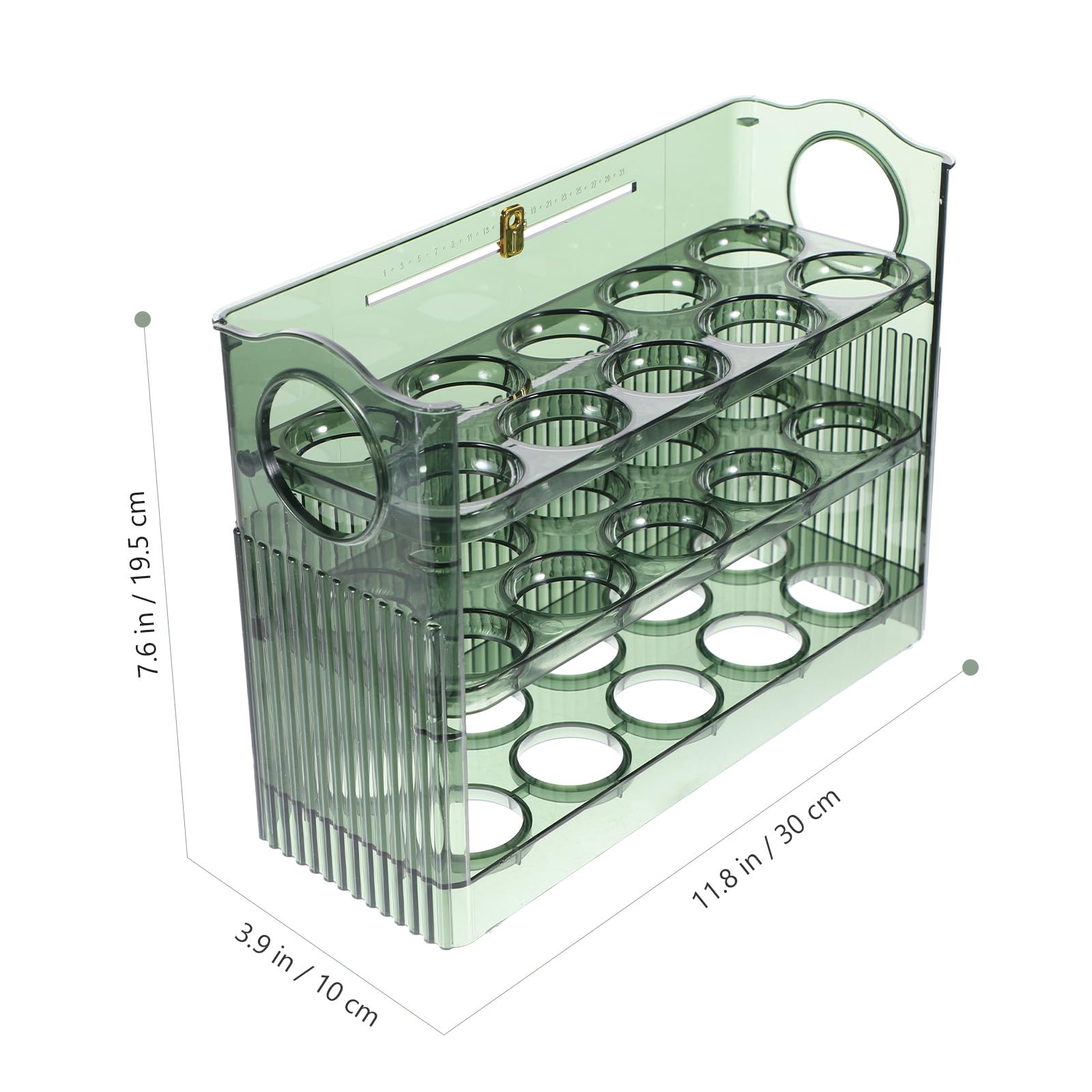 Veemoon Organisateur D'œufs pour Réfrigérateur en Pet Compartiments Séparés, Range Œufs Empilable à 3 Couches, pour Familles et Restaurants