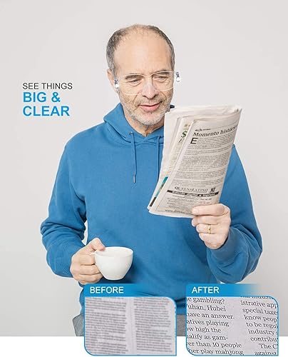 Miniatura 6 de Lupa 160% para trabajo cercano, hobby, manualidades, lectura, joyería, reparación de costura para lectores, mujeres, hombres, ancianos, OS8601