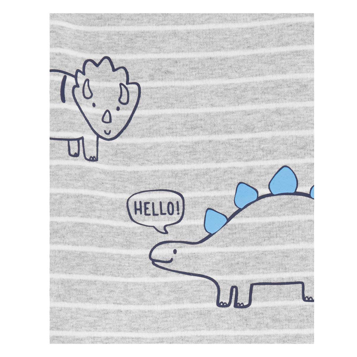 Carter's 3-Piece Dinosaur Little Character Set (3 Months) Gray and Blue