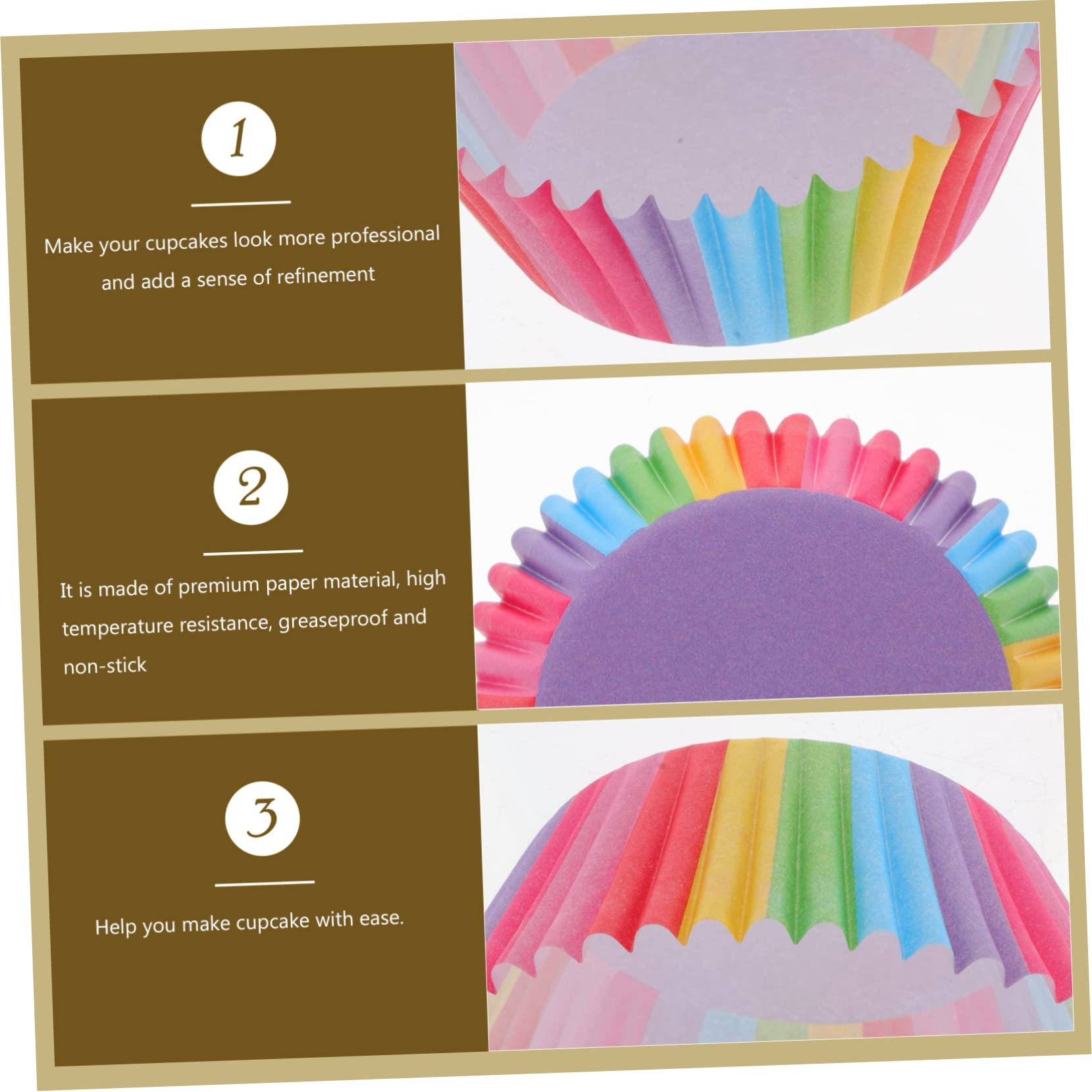 Capacillos sin Filtración para Cupcakes Grandes 1000 Piezas de Papel Resistente al Aceite Adecuado para Bodas y Fiestas Navideñas