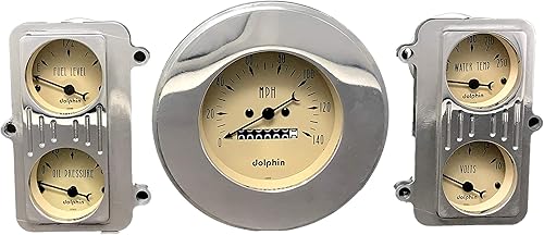 Compatible con Dodge Truck 1941, 1942, 1943, 1944, 1946 1947, juego de paneles de tablero de tablero de calibre 5, color marrón