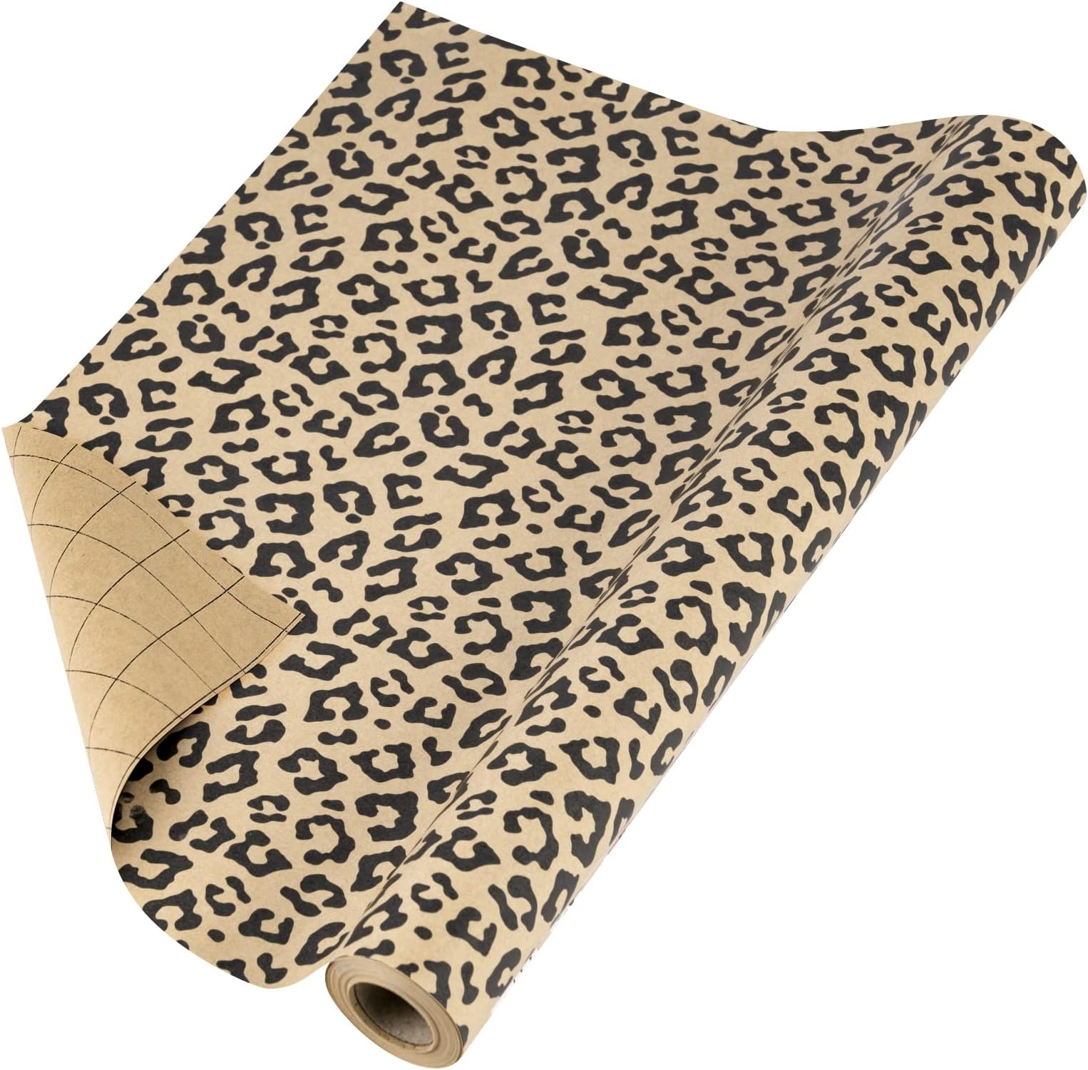 RUSPEPA Kraft Wrapping Paper Roll - Leopard Print Design for All Occasions - 43 cm x 10 m