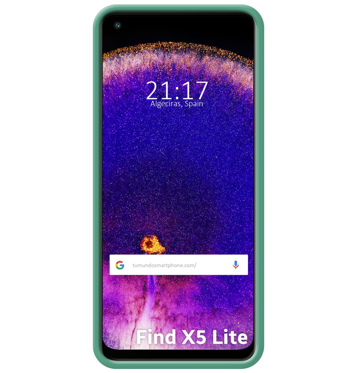 Tumundosmartphone Silicone Liquid Ultra Soft Case for Oppo Find X5 Lite 5G Colour - Green - Image 2