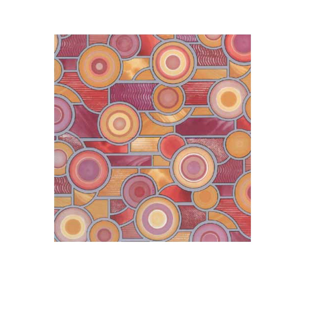 Multicolores Fenêtre Film Target Adhesive – Verre Aspect Verre 0,45 M X 2 M Plomb Film Décoratif Ruban Adhésif Autocollant