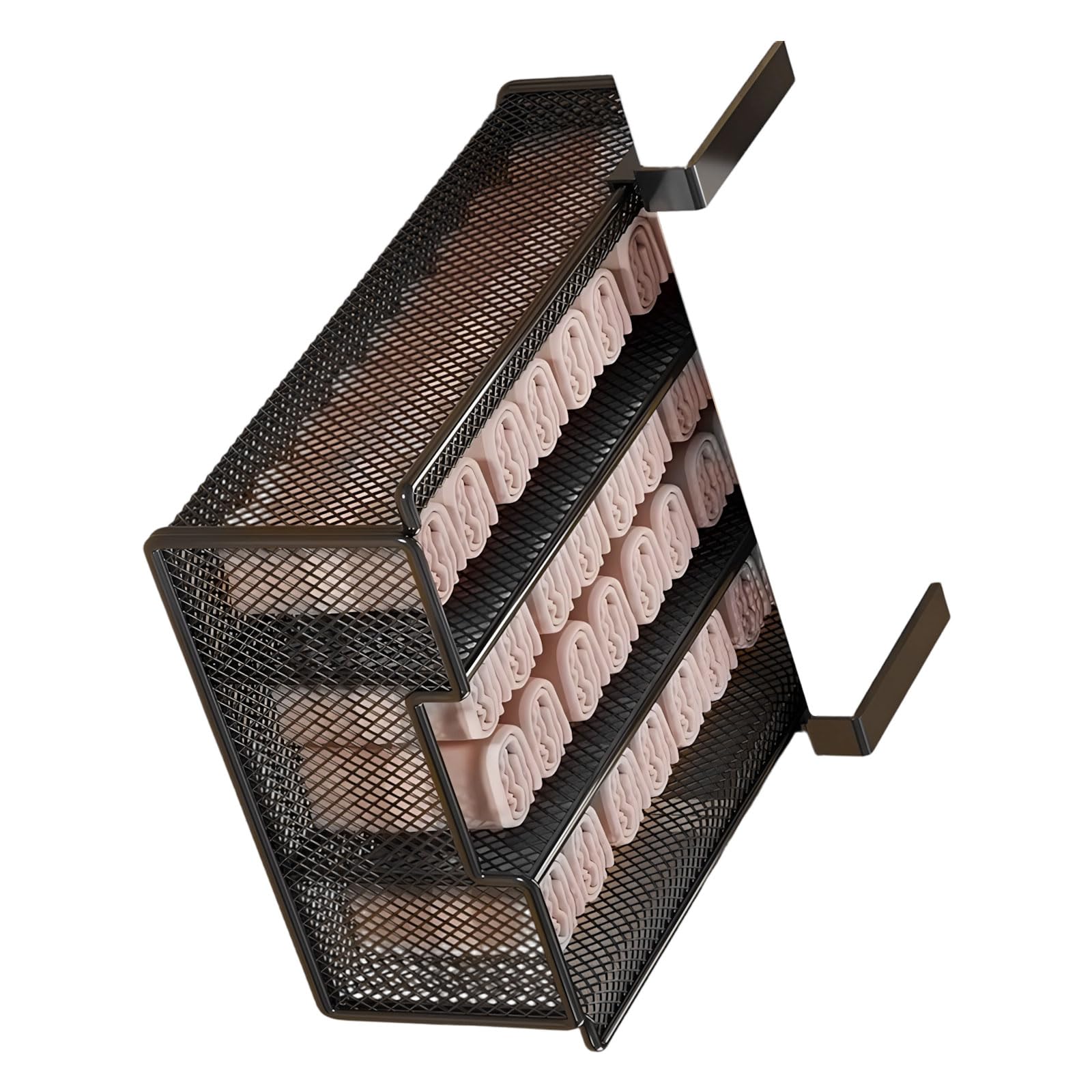 Qusinfc Wall Mount Metal Storage Bin Divider Large Capacity Organization Tool Cabinet Planner Basket