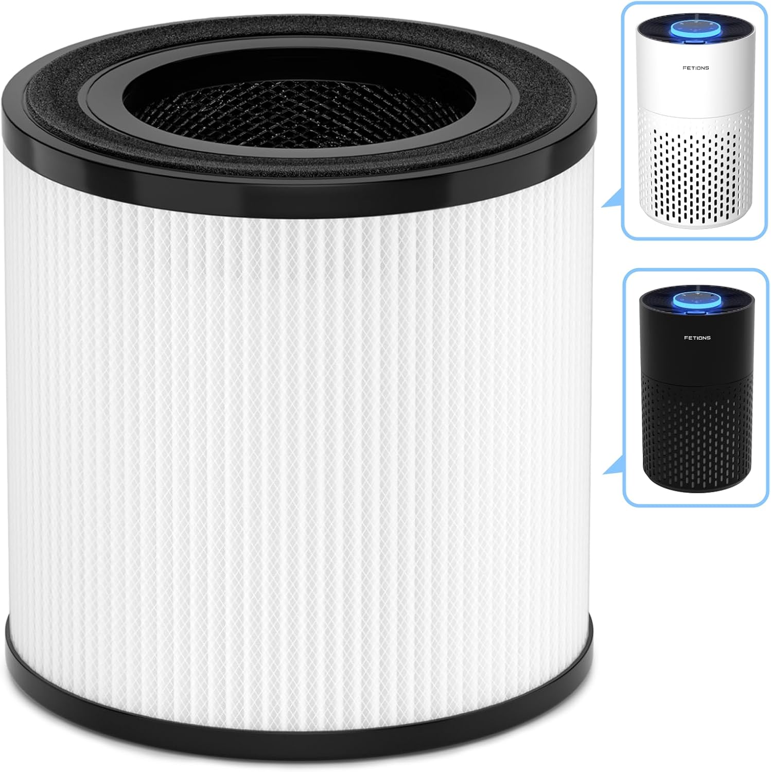 H14 True HEPA Replacement Filter for FETIONS ZQA-4000A Air Purifiers, 3-in-1 High-Efficiency Filtration System with Activated Carbon Filter Layer, White, 1 Pack - Image 7