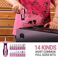 Vista 6 de DEKOPRO Tool Set for Women: Pink Tool Set for Home Repair, Womens Tool Kit for All Purpose 42 Piece