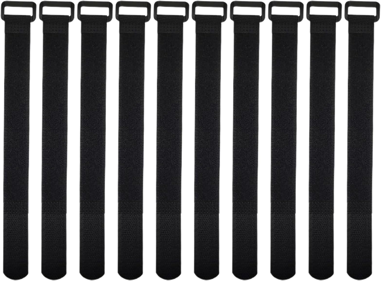 10 Pack Reusable Hook and Loop Straps – 300mm x 25mm Cable Ties for Cable Management & Organizing