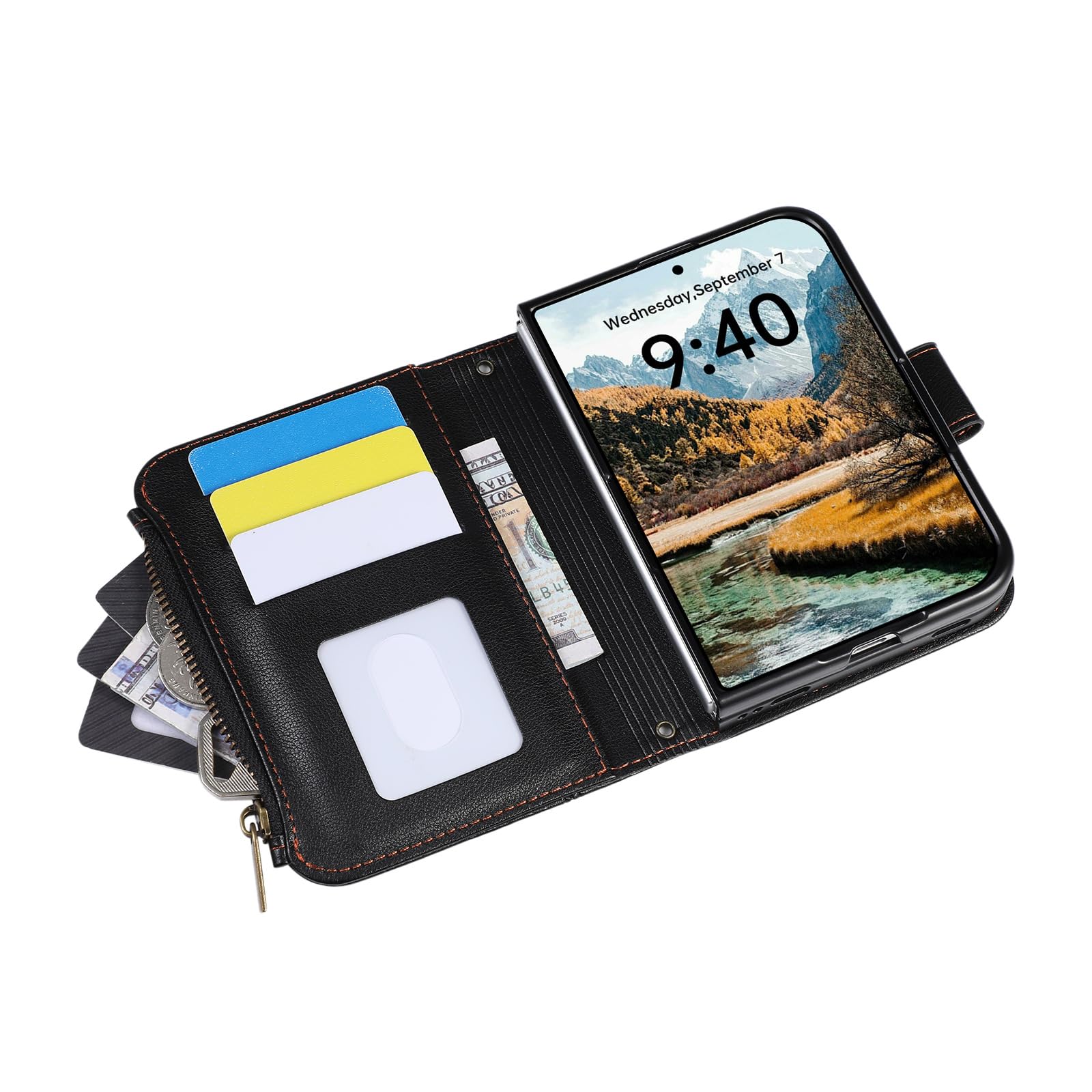 Etui portfelowe do iPhone Duo, pasek na ramię, smycz na telefon komórkowy
