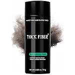 THICK FIBER Hair Fibers for Thinning Hair & Bald spots (DARK BROWN) - 25g Bottle - Conceals Hair Loss in Seconds - Hair Powder for Women & Men