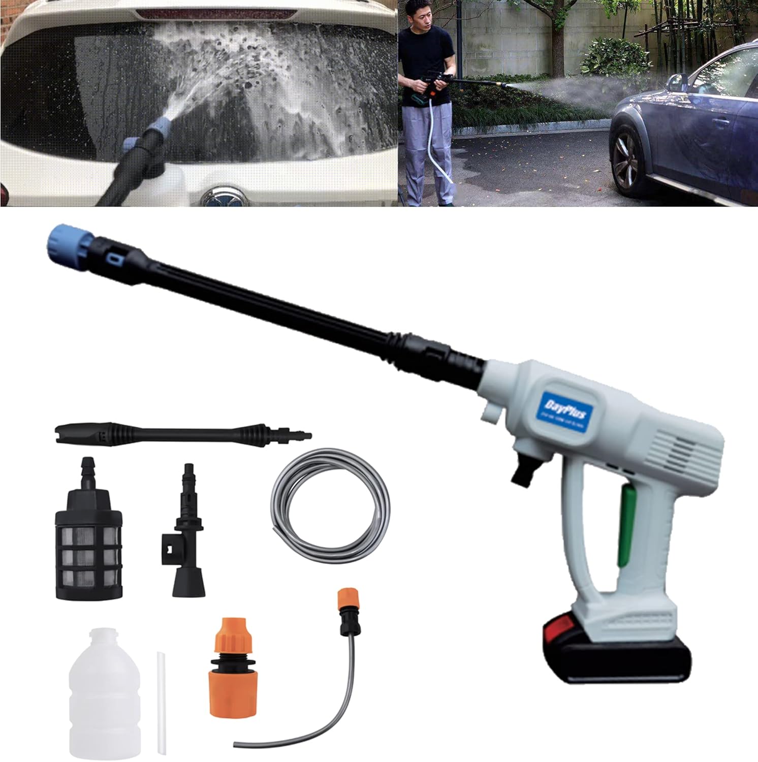 Cordless Pressure Cleaner, Portable BatteryPowered Pressure Washer