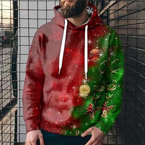 Miniatura 3 de Sudadera con estampado navideño de invierno para hombre, suéter feo de Navidad, suéteres feos de Navidad para hombres