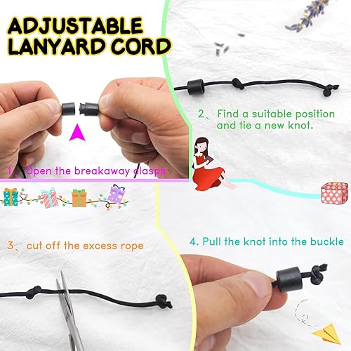 Miniatura 10 de Cordones para profesores para tarjetas de identificación para mujeres, cordones de silicona para soporte de tarjetas de identificación y cadena de