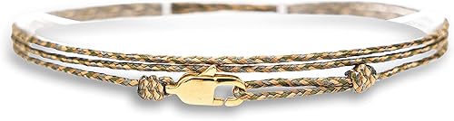 Miniatura 50 de Made by Nami Tobillera de surfista con cierre de gancho a presión, impermeable y ajustable, pulsera de tobillo fina para mujeres y hombres, joyería