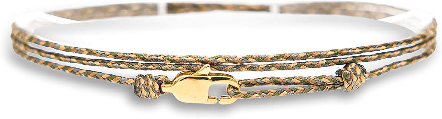 Made by Nami Nautical Rope Bracelet for Men Waterproof & Adjustable Wrap String Bracelets with Snap Hook Gift for Him