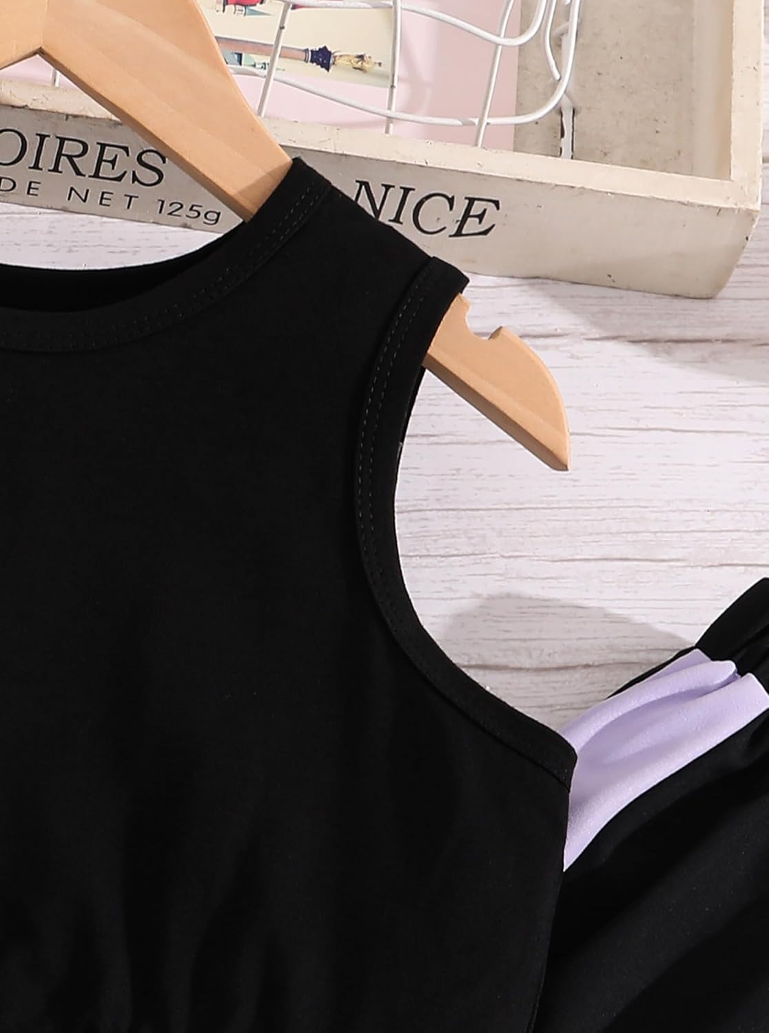 Girls' 2 Piece Outfits Sleeveless Crop Tank Tops and Cargo Pants Clothing Set - Image 4