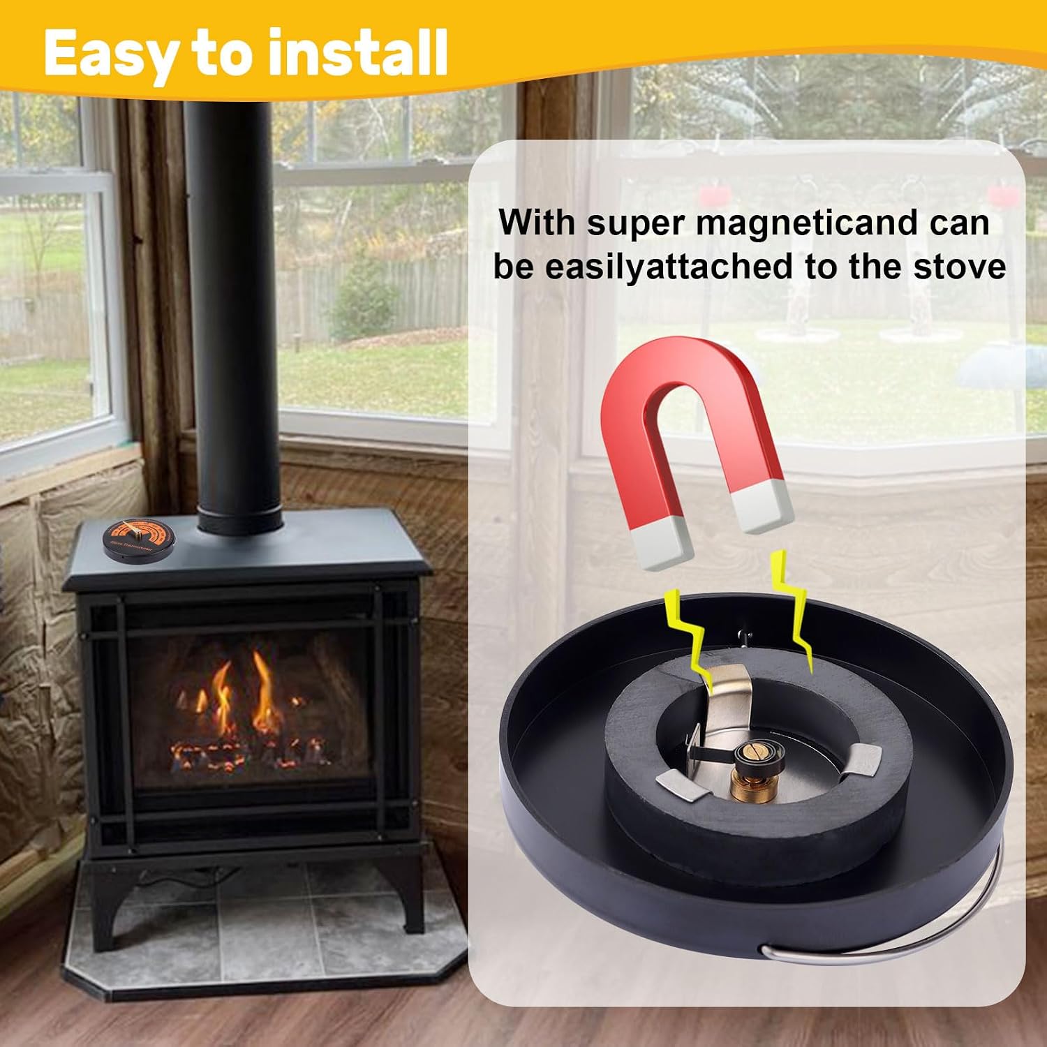 Magnetic Wood Stove Thermometer