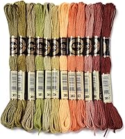 CABODYALS 12 Skeins Variegated Embroidery Floss Bulk - 105 Yards 6-Strand Thread in Fall Colors for Friendship Bracelets, Cross Stitch & Crafts