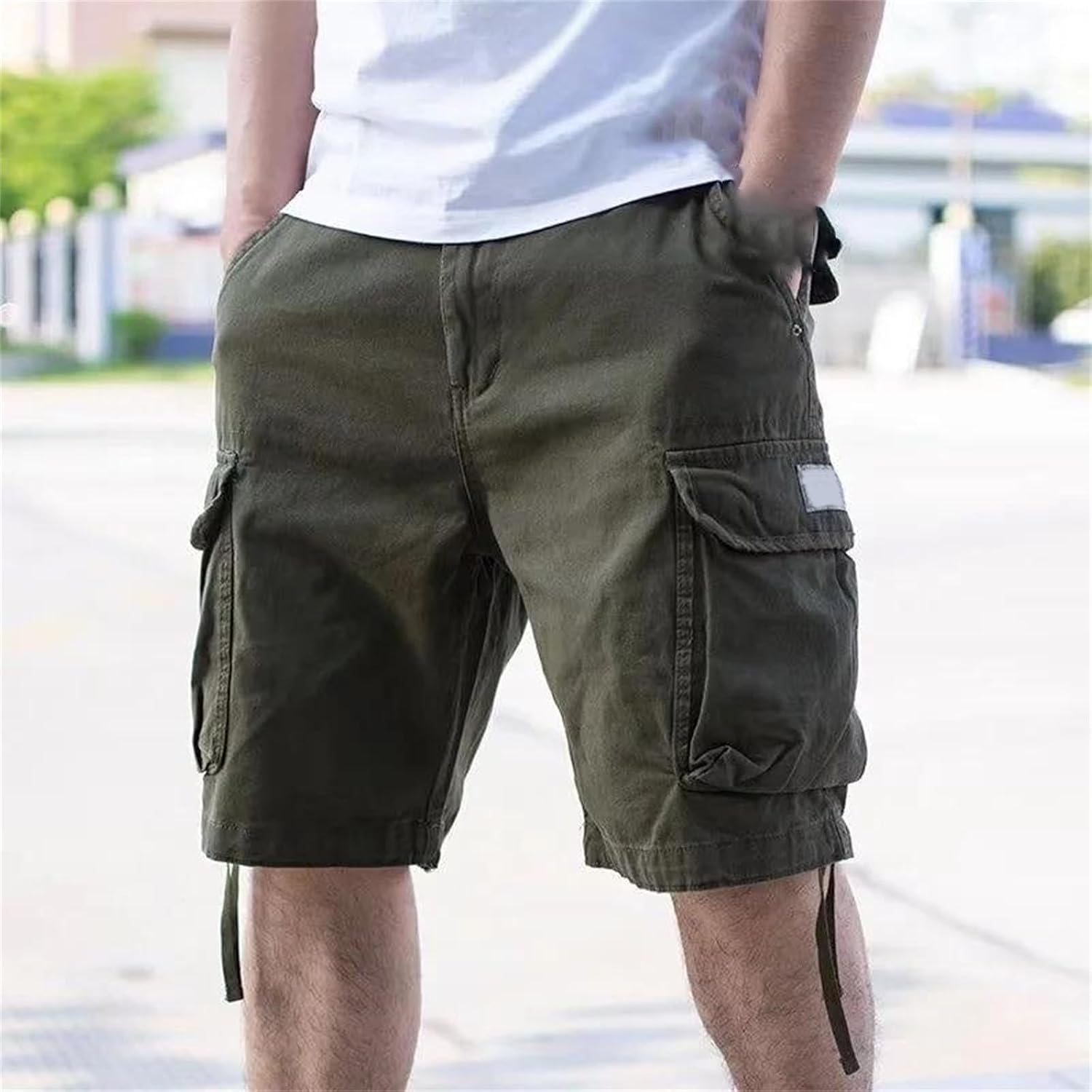 Mens Hiking Cargo Shorts Outdoor Sports Casual Loose Fit Straight Leg Big and Tall Summer Multi Pocket