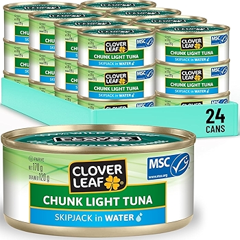 Clover Leaf Chunk Light Skipjack Tuna in Water - High Protein Canned Tuna