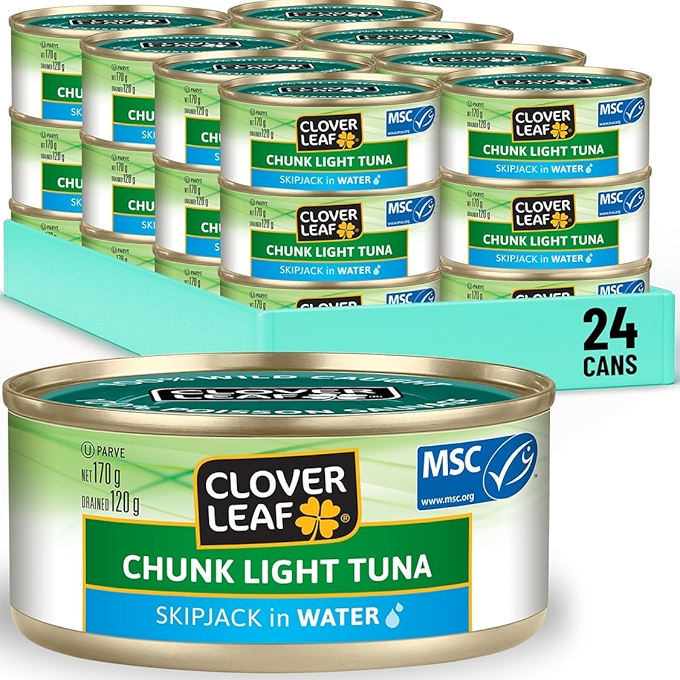 Clover Leaf Chunk Light Skipjack Tuna in Water - High Protein Canned Tuna