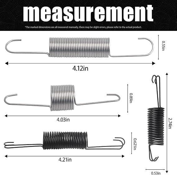 59207 Throttle Return Spring Assortment, Universal Carburetor Return Dual Spring | (Compatible with Most 5-1/8 Carburetor Necks)