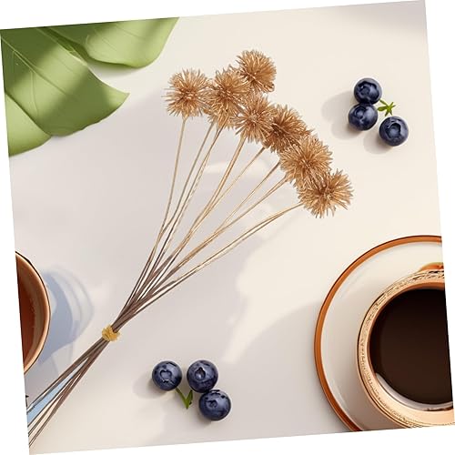 Miniatura 6 de Púas de árbol de Navidad artificiales doradas con purpurina para corona de Navidad y decoración del hogar