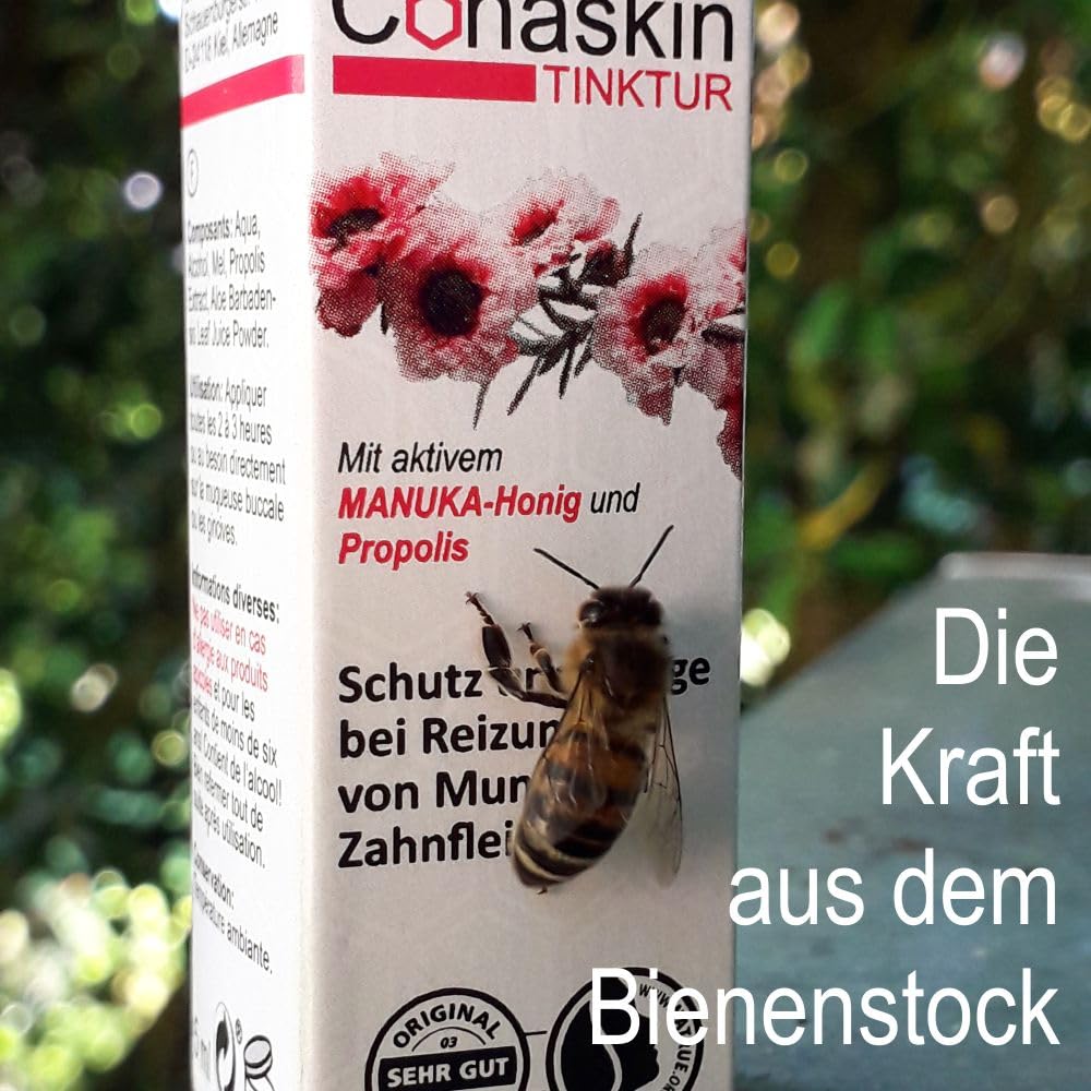 Mundpflege-Tinktur MANUKA-HONIG (MGO400) PROPOLIS | Naturkosmetik | Druckstellen durch Zahnspangen | Bei Zahnfleischentzündung Herpes Aphten