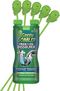 Green Gobbler Drain Clog Remover With 5 Pack of Drain Snake Tools | Drain Opener | Drain cleaner | Toilet Clog Remover