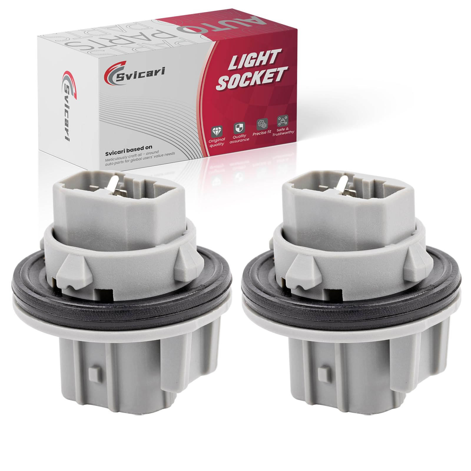 Svicari Front Turn Signal Light Socket Fit for Honda CR-V 2012-2016 Civic 2001-2003 Crosstour 2010-2015 Element 2003-2008 Odyssey 2005-2010 Pointer Lamp Bulb Plug Holder Replace OE 33302-S5A-A01 2PCS