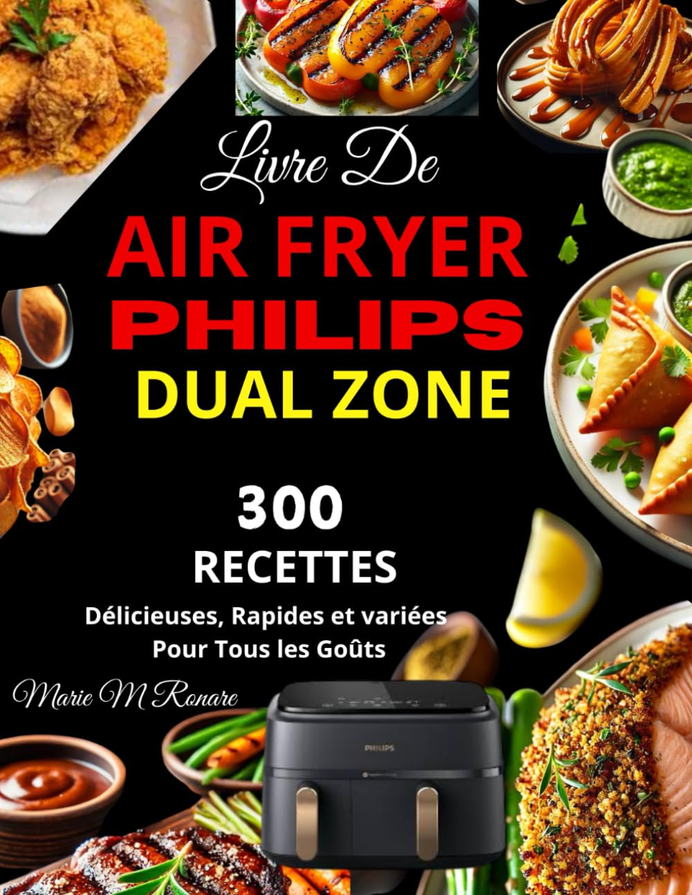 Couverture : Livre de Air fryer Philips Dual Zone: 300 Recettes Délicieuses, Rapides et variées pour Tous les Goûts