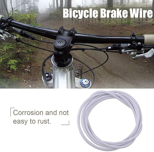Miniatura 2 de Cable de freno de ciclismo, cable de repuesto de freno para bicicletas de carretera, 9.8 ft (blanco)