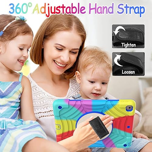 Miniatura 7 de BMOUO Funda para iPad de 987 generación de 10.2", correa de mano giratoria a prueba de golpes para iPad de 987 generación con soporte para lápiz