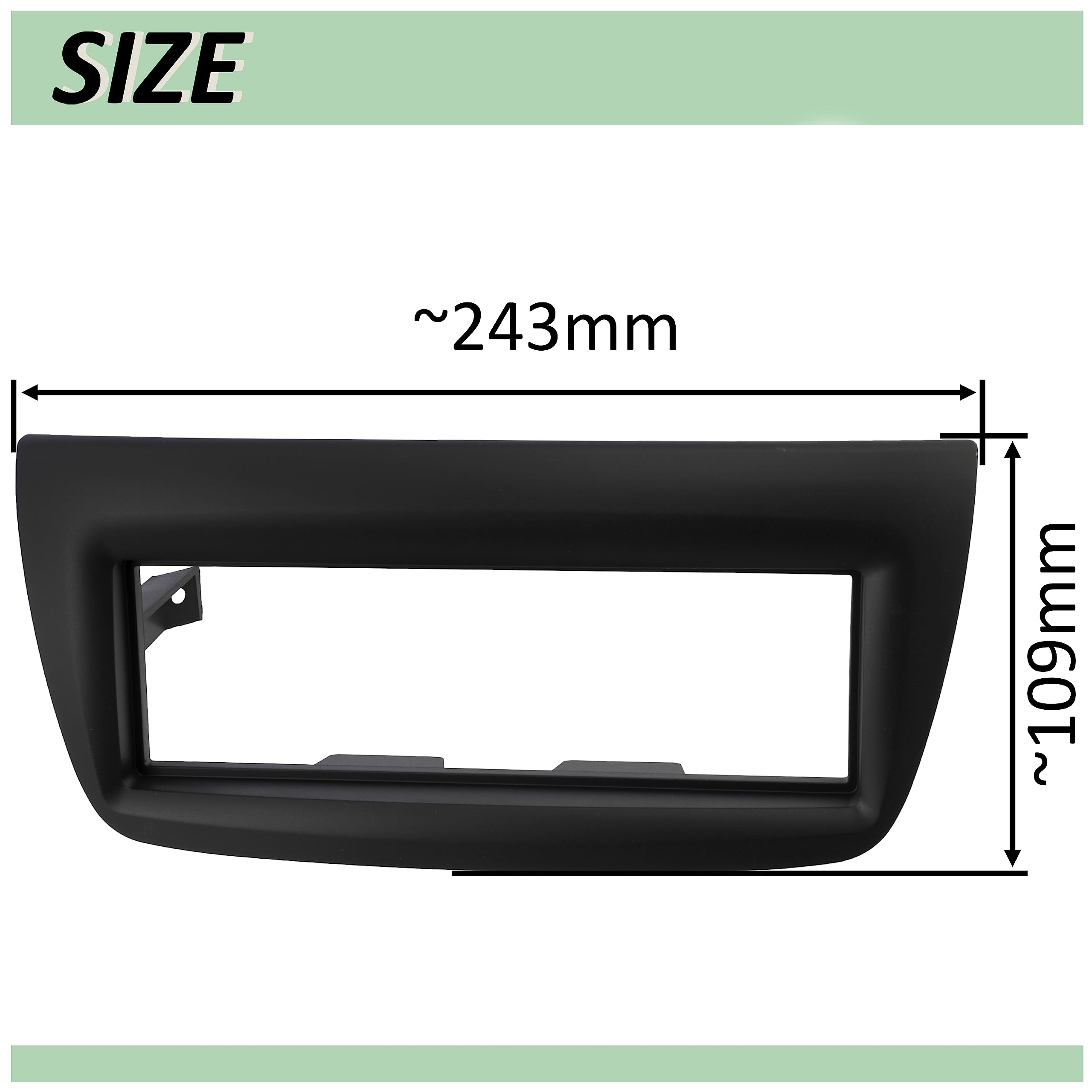 AERZETIX - C40989 - Marco Adaptador 1 DIN para Radio de Coche - en plástico - Compatible con Fiat Doblo 2011-2014, Opel Combo 2011-2014