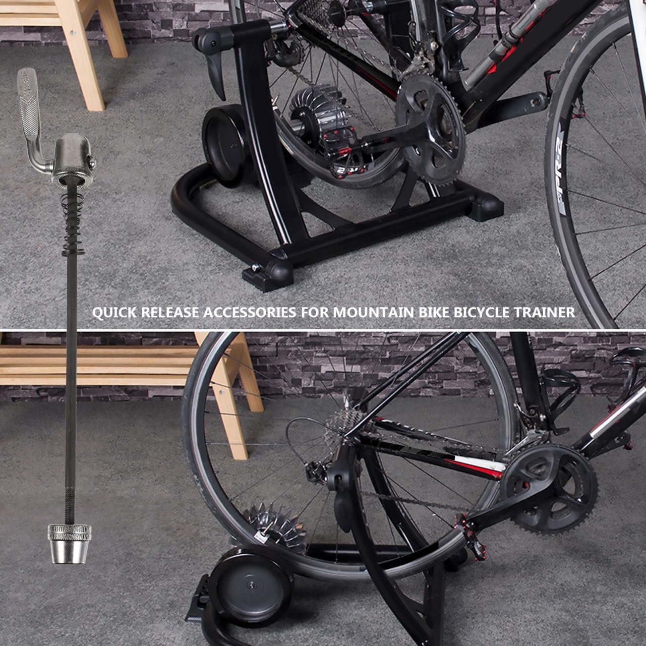 2pcs Rear Skewer Axle for Indoor Trainer Quick Release Bike Accessory for Mountain and Design for Stability and Safety