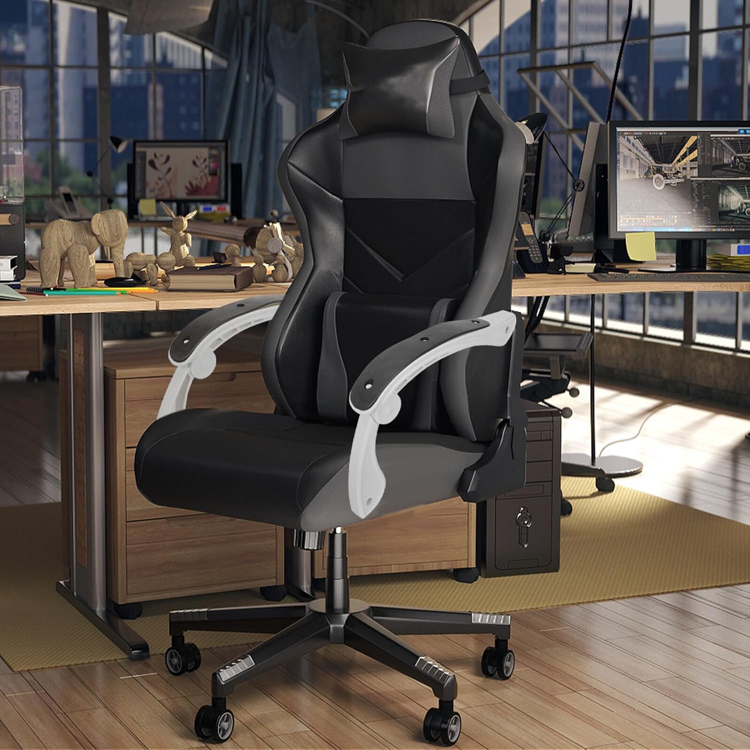 Didiseaon 2Pcs Ergonomic Household Chair Armrest Replacement Sturdy Professional Office Gaming Arm Pads Comfortable Support Easy Install Material