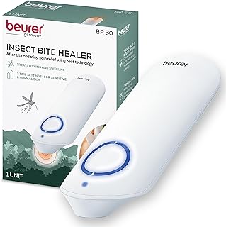 Beurer BR60 Insect Sting and Bite Relief, Bug Bite Healer for Chemical-Free Treatment of Insect Bites, Non-Toxic Natural Relief from Itching and Swelling, for Mosquito Bites